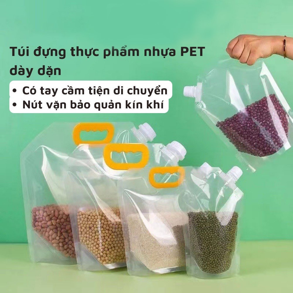 TÚI ĐỰNG THỰC PHẨM TRONG SUỐT CÓ NẮP CHỐNG ẨM SIÊU TIỆN LỢI-HT