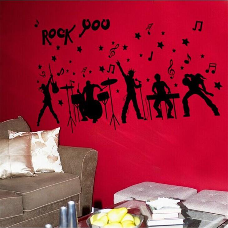 Decal dán tường Rock Music SK9013