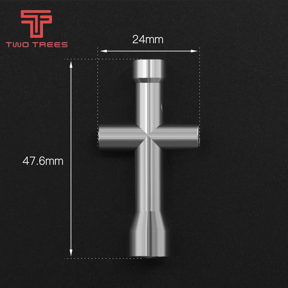 Twotrees E3D Vòi Phun Mini Cờ Lê M2 M2.5 M3 M4 Vít Đai Ốc Lục Giác Chéo Cờ Lê Tay Ổ Cắm Mô Hình Bảo Trì Bánh Xe Dụng Cụ