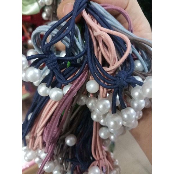 Buộc tóc chun 3 sợi đính hạt