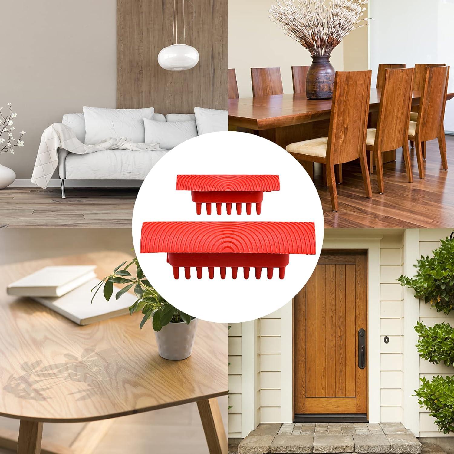 4 Miếng Gỗ Tạo Hạt Dụng Cụ, Cao Su Tranh Dụng Cụ Tạo Hạt Gỗ Cao Su Tranh Cho Tranh Gỗ, Tường