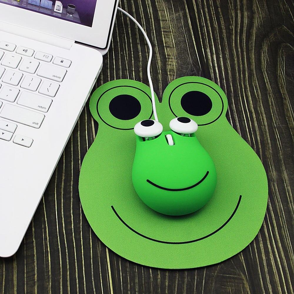 Chuột máy tính chơi game có dây 1600DPI thiết kế hình chú ếch 3D đáng yêu
