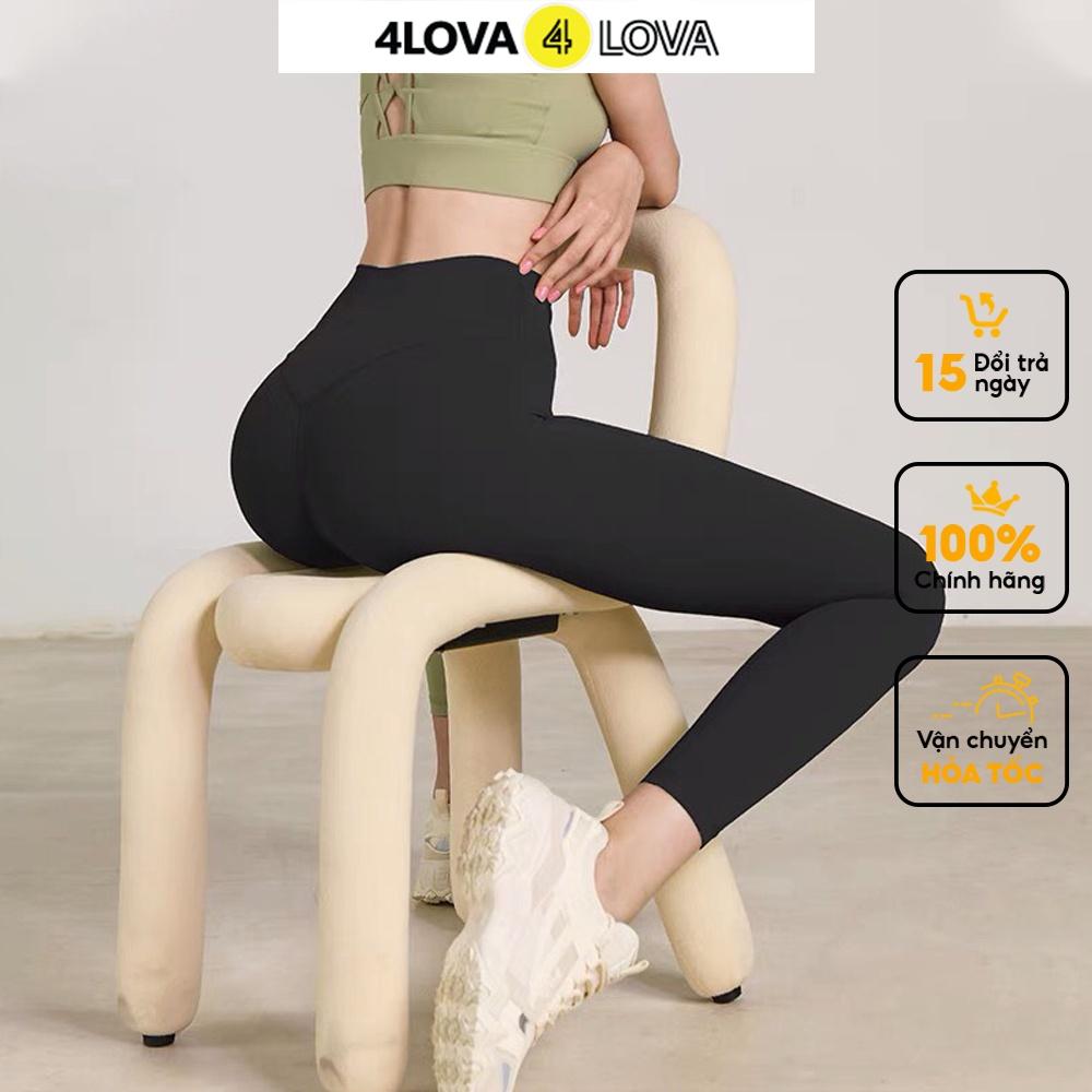 Quần legging nữ nâng mông 4LOVA dáng dài cạp cao tôn dáng, chất cotton dày mịn đẹp loại 1