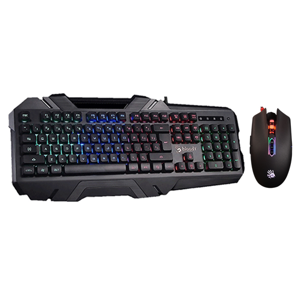 Bộ bàn phím và chuột gaming Bloody - A4Tech B150N - Q80 Neon Maze X-Glide 3200 CPI - Hàng Chính Hãng