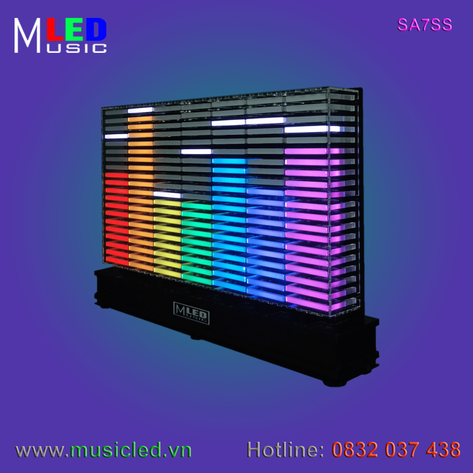 Dàn đèn Music LED nháy theo tần số nhạc 7 cột để bàn