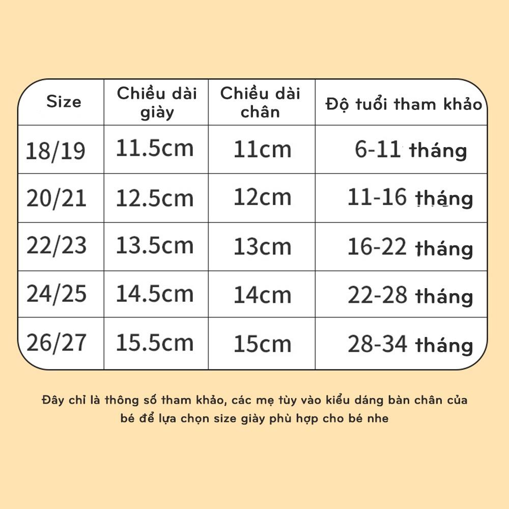 Giày Bún Cho Bé Tập Đi Hình Nổi Đế Mềm Chống Trượt Cho Bé Từ 0-2 Tuổi Bebé Tí Tẹo