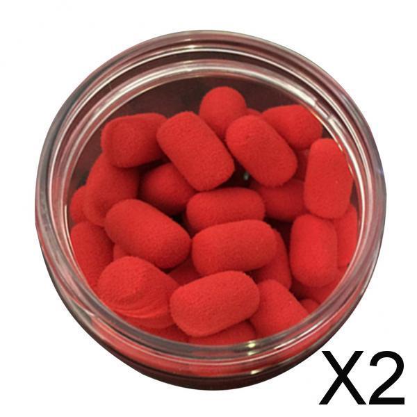 2x15pcs Smell Carp Fishing Bait Boilies Eggs Floating Ball Beads Feeder 8x12mm