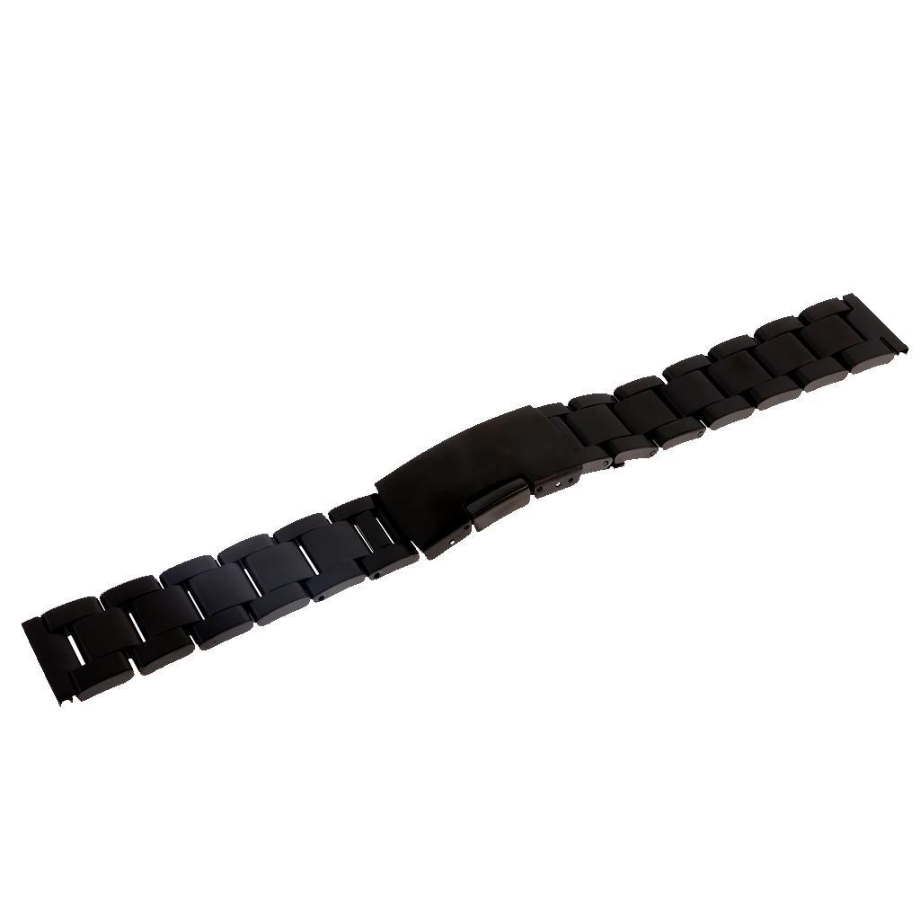 Black Stainless Steel Metal Replacement Strap Wrist Band for