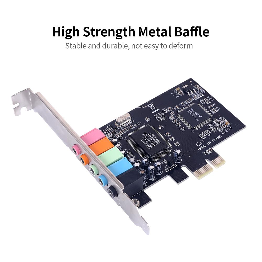 Card âm thanh PCI-E CMI8738 5.1 cho máy tính để bàn Hỗ trợ âm thanh đầu ra âm thanh vòm 6