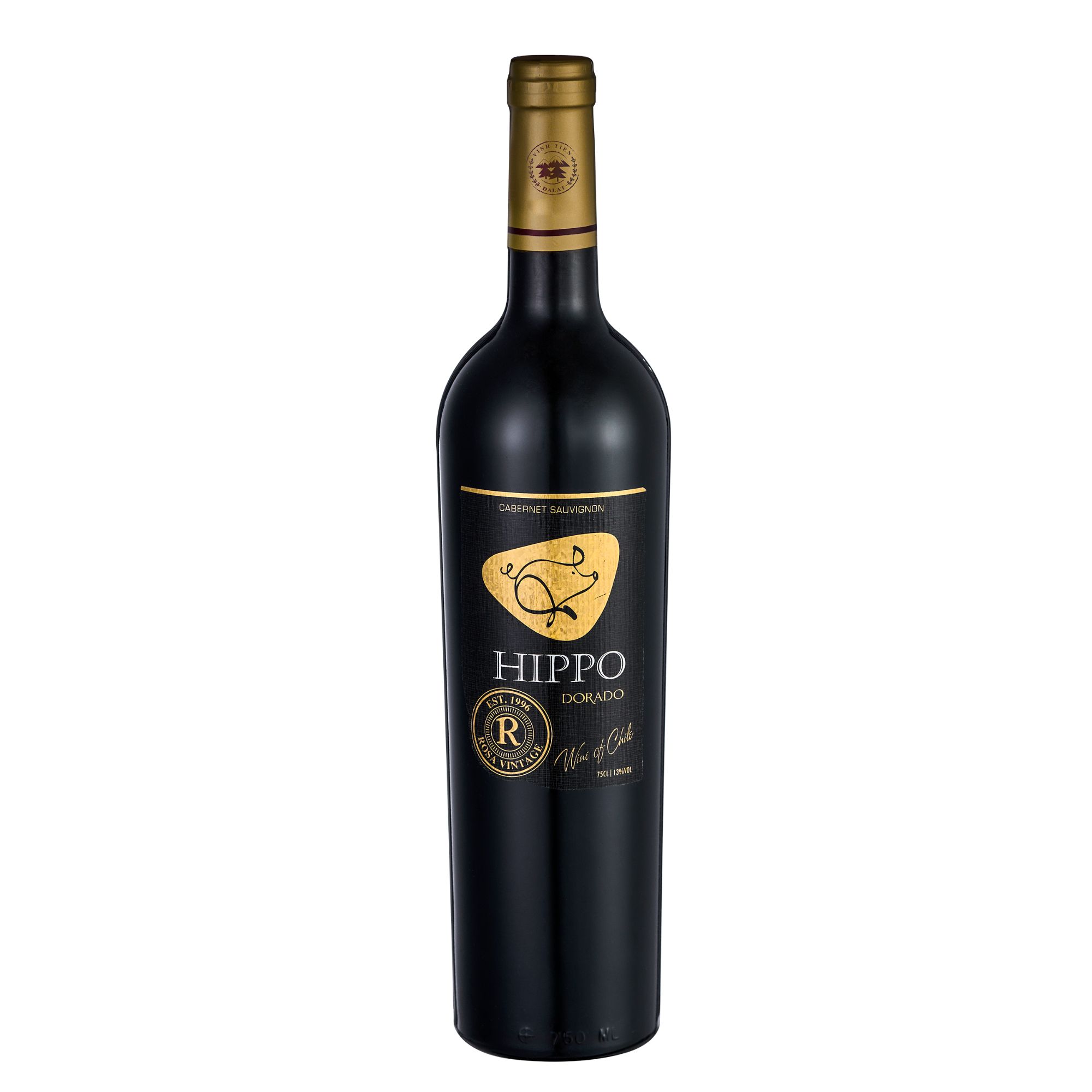 Rượu Vang Đỏ Hippo Dorado Nhập Khẩu Chile 13% vol - Chai 750ml.
