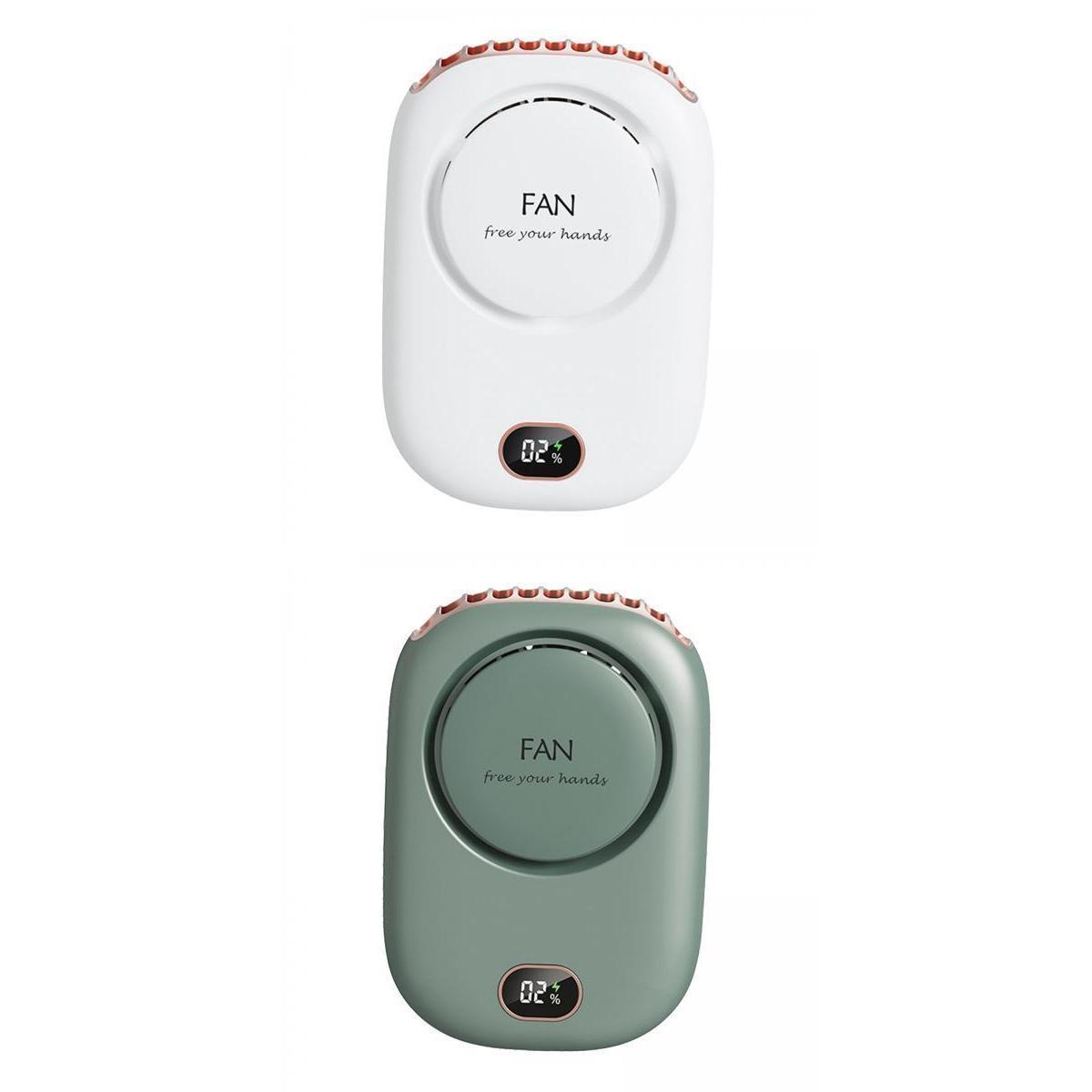 2 Sets Mini Neck Fan Portable Personal Cooling Fan USB Rechargable