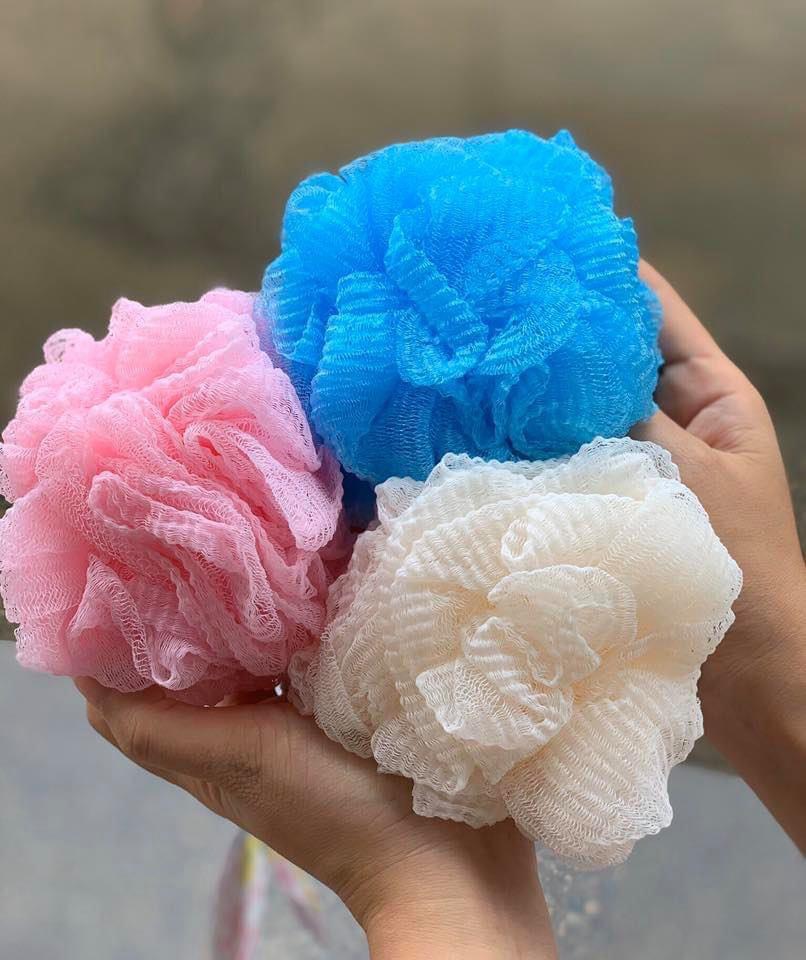 Bộ 2 Bông tắm mềm mịn, bảo vệ làn da nhạy cảm - Hàng Nội Địa Nhật