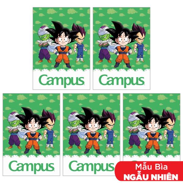 Combo 5 Tập Dragon Ball Z - B5 4 Ô Ly 80 Trang ĐL 100g/m2 - Campus NB-BDBC80 (Mẫu Màu Giao Ngẫu Nhiên)