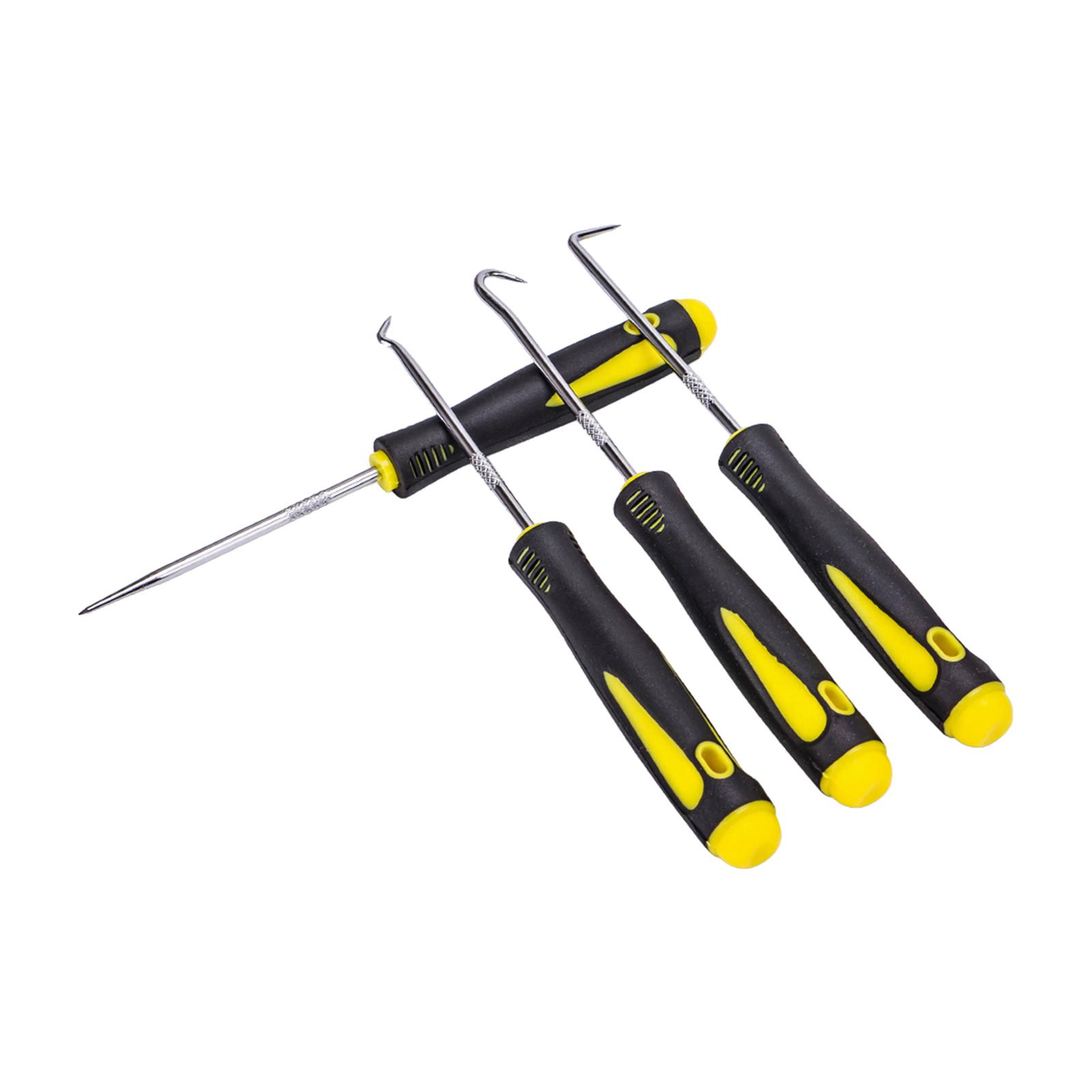 Hose Removal Set, 4 Piece Hook And Pick Set, Car Hook, Oil Seal Puller, O-Ring Hook, Vacuum Hoses