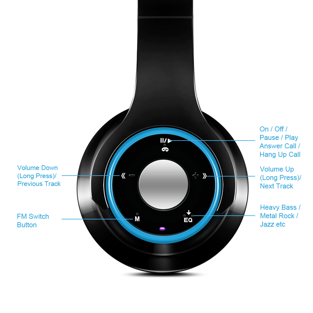 Tai Nghe Không Dây SG-8 Bluetooth 4.0 Âm Thanh Nổi EDR Có Thẻ TF Đài FM Có Thể Gập Lại