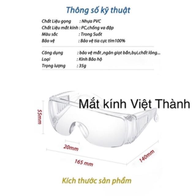 Kính hot trend bản to UNISEX siêu chất kính chống bụi gió bảo hộ