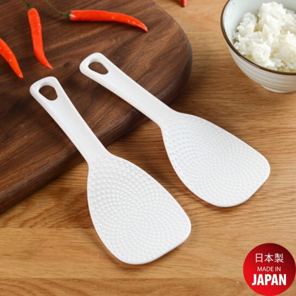 Set 02 chiếc muôi xới cơm Echo 19.5cm &amp; 19cm chống dính, kháng khuẩn - nội địa Nhật Bản