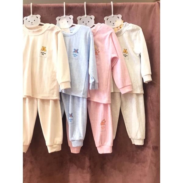 Bộ đồ thu đông sơ sinh bé trai bé gái vải cotton mềm mịn, co dãn thấm hút tốt, màu tươi sáng