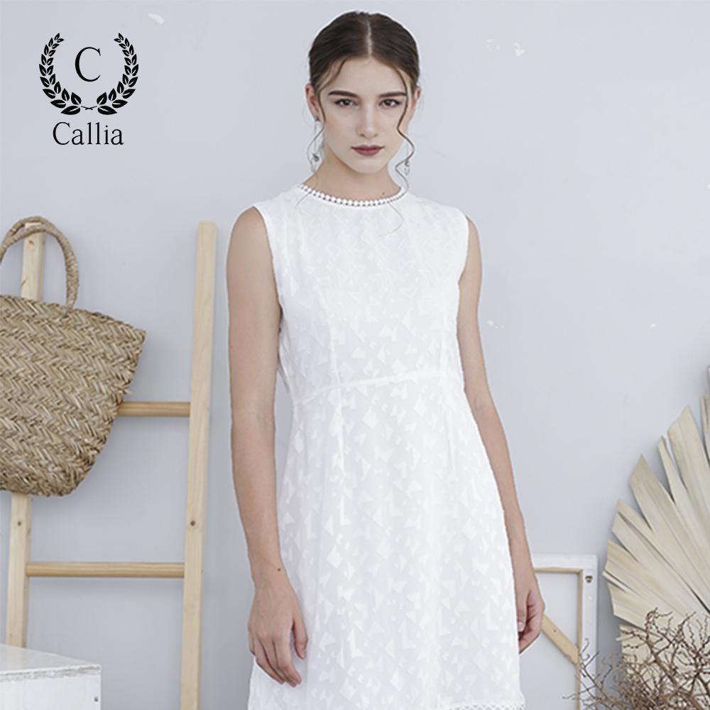 Đầm dự tiệc nữ Callia Lynk họa tiết hình học