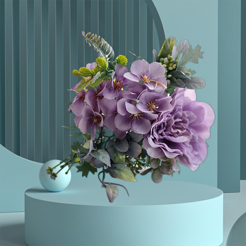 Artificial Rose Bouquet Silk Fake Flowers Leaf Party Home Decor