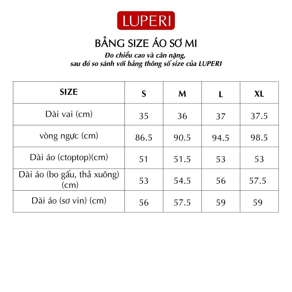 Áo Sơ Mi Nữ Công Sở LUPERI LFSM1185 Thiết Kế Cổ bẻ, tay bổng bo gấu, tông màu trơn