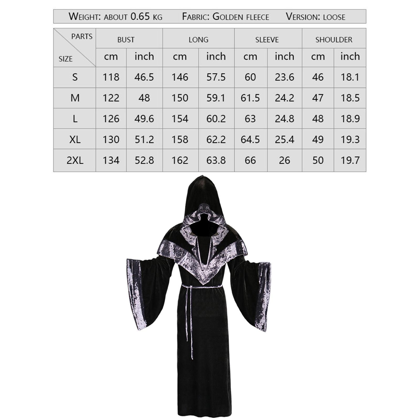 Black Hooded Cape, Halloween Hooded Cloak Long Black Cape Hooded Cloak for Men Women Halloween Christmas Witch Vampires Costume Cosplay Party
