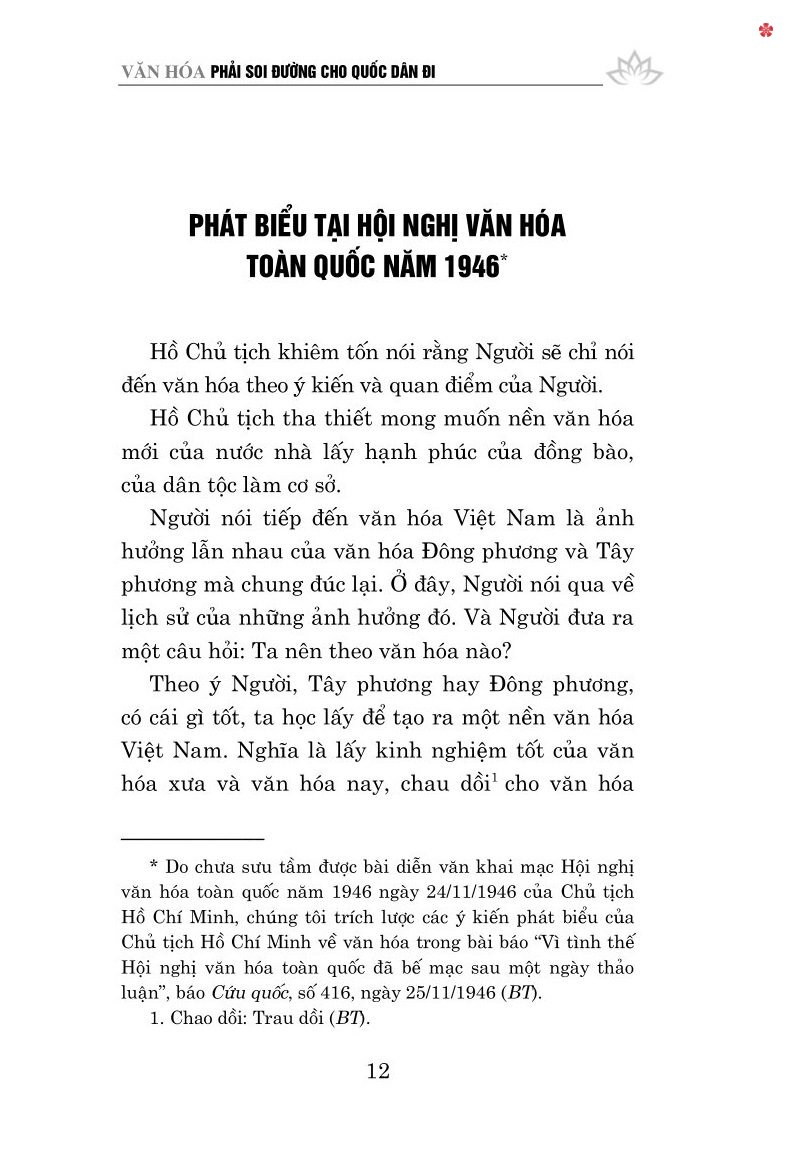 Văn hóa phải soi đường cho quốc dân đi (bản in 2024)
