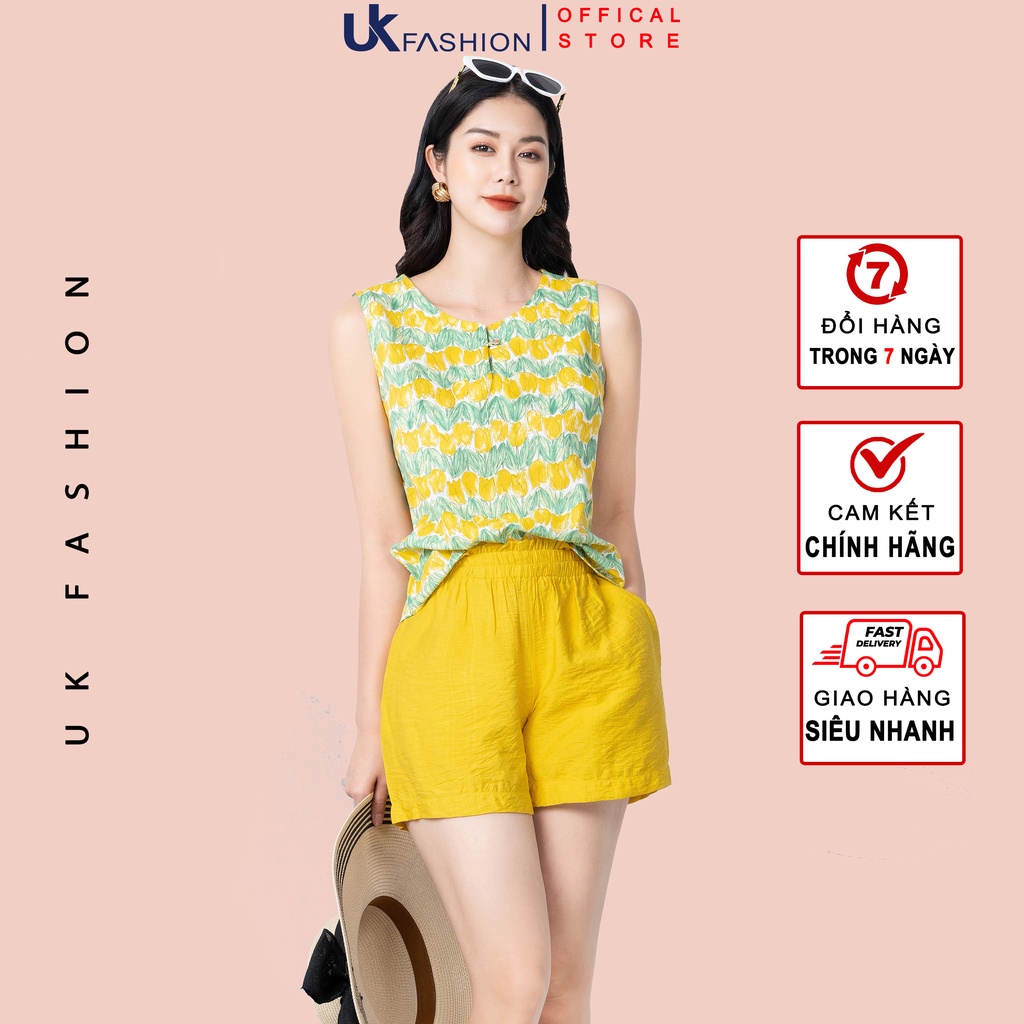 Set Bộ Đồ Nữ Đi Biển Mùa Hè Thời Trang UK Fashion Thiết Kế Họa Tiết Hoa Tạo Điểm Nhấn, Vải Nhập Hàn Mềm Mại NKBD2204007