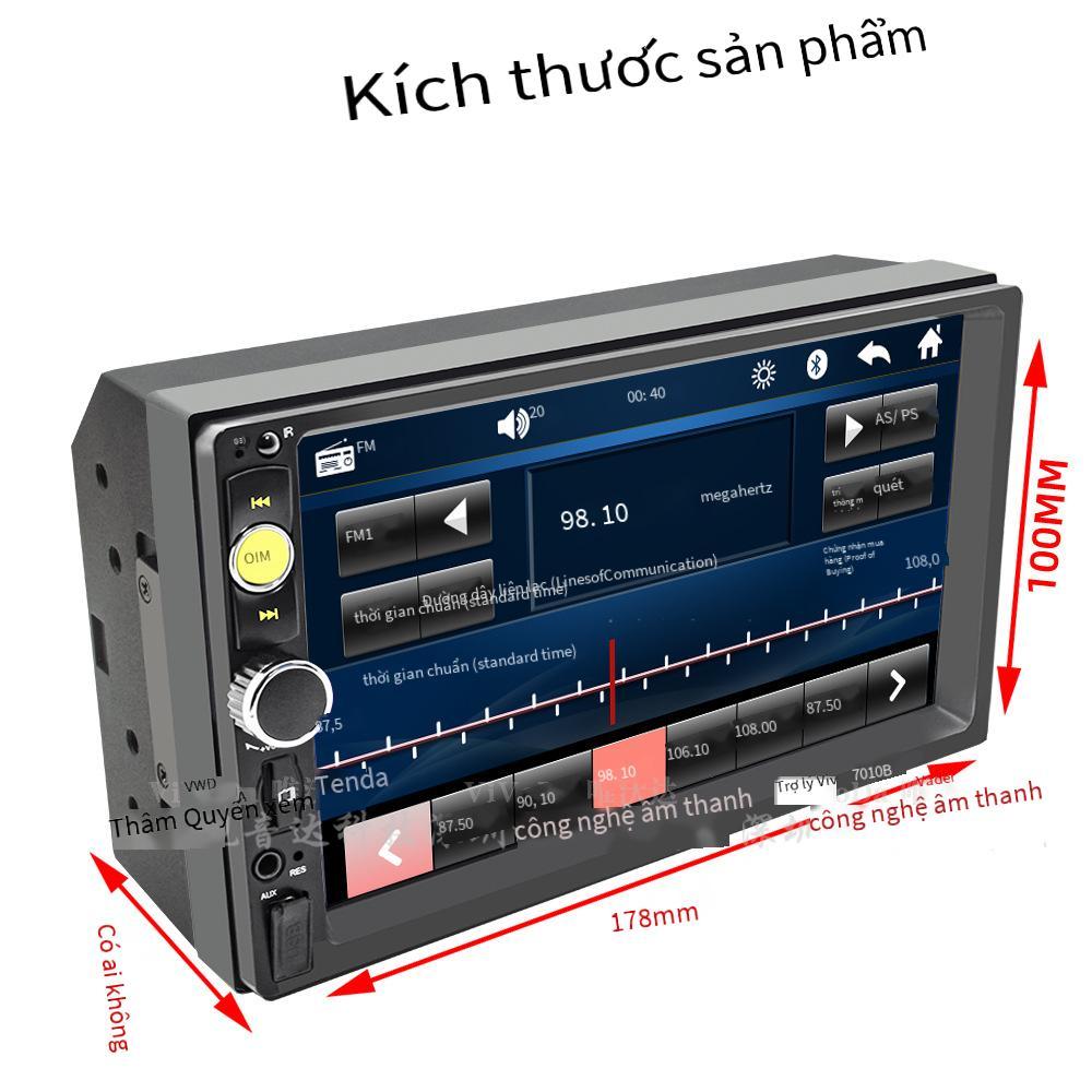 Giao Hàng Nhanh 7 Inch Dual Din Xe Hơi MP5 Thẻ Chèn Xe Hơi MP4 Đài Phát Thanh Hỗ Trợ Ưu Tiên Đảo Chiều Cuộc Gọi Bluetooth