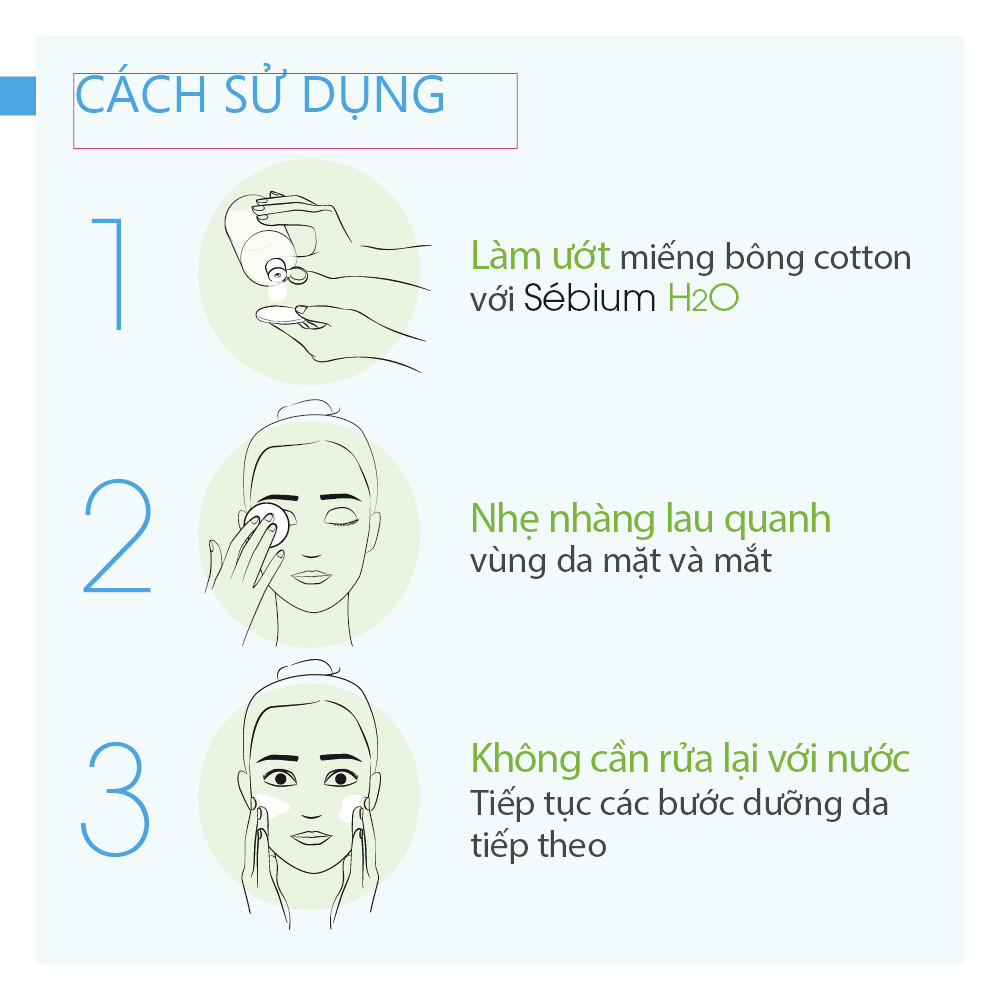 Dung dịch làm sạch và tẩy trang Micellar cho da hỗn hợp và da dầu Bioderma Sébium H2O - 20ml