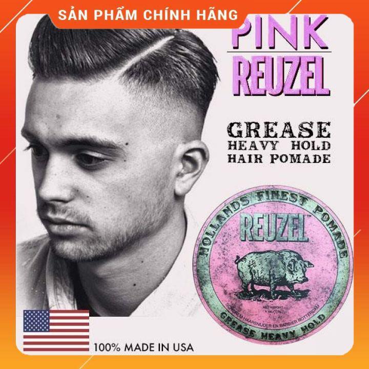 Sáp tạo kiểu tóc Reuzel Pink Grease Heavy Hold giữ nếp cứng độ bóng vừa