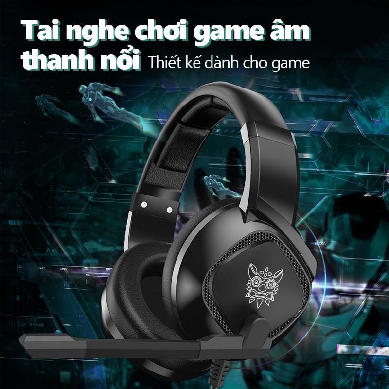 ONIKUMA K19 Tai nghe chụp tai chơi game có mic tích hợp đèn LED cho điện thoại / Pc / Ps4  [Hàng chính hãng]