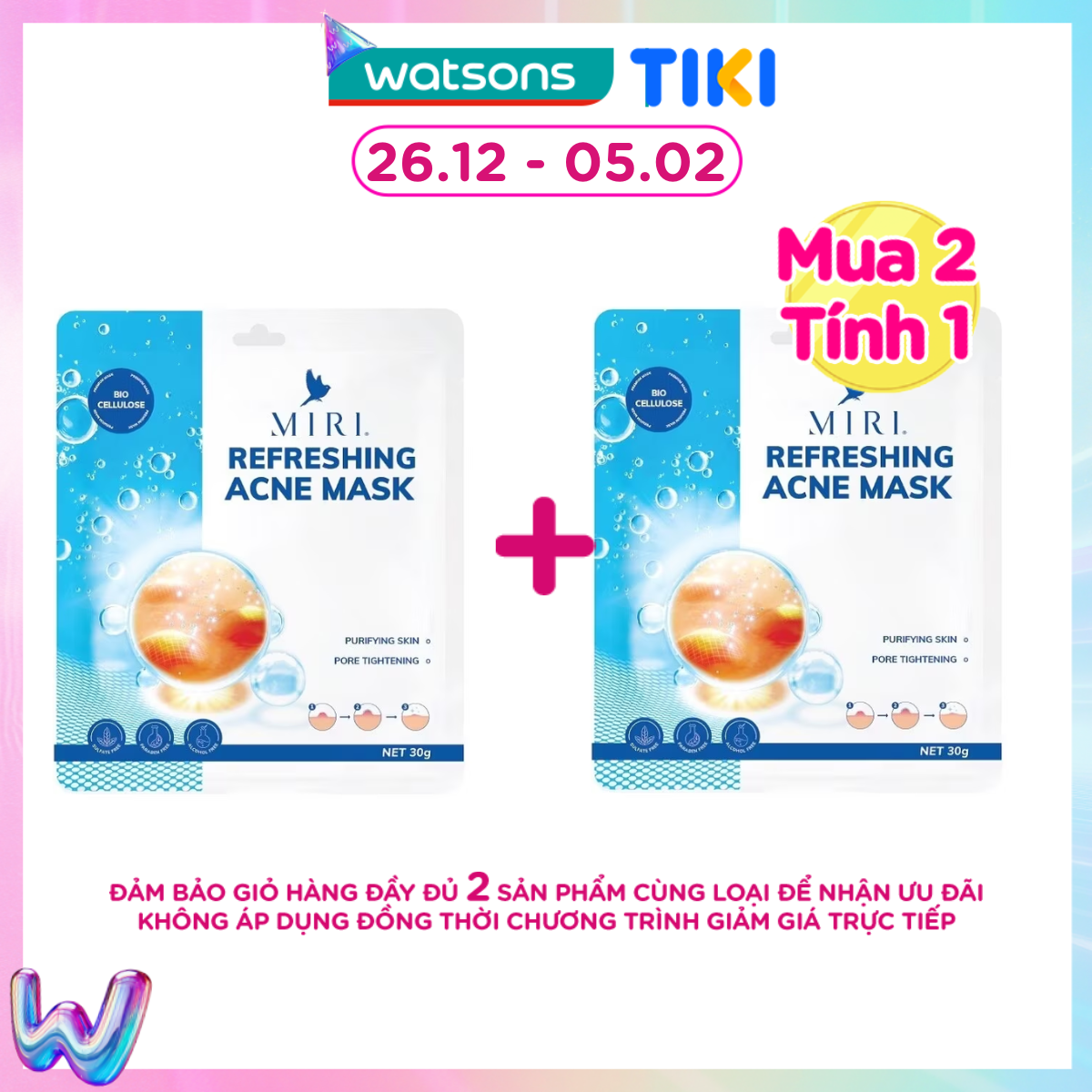 Mặt Nạ Miri Refreshing Acne Mask Giúp Ngăn Ngừa Mụn Và Giảm Nhờn 30g
