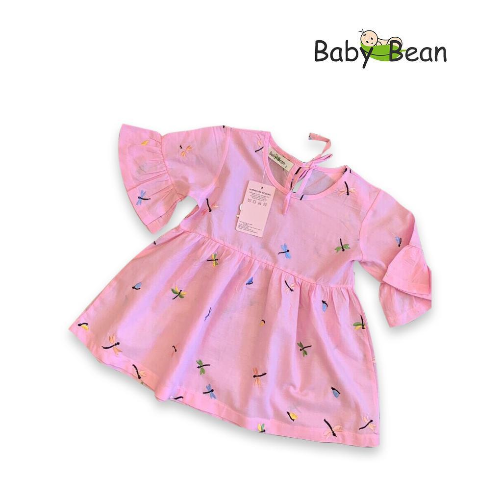 Áo Xô Thêu Chuồn Chuồn Kiểu Búp Bê BabyDoll bé gái BabyBean