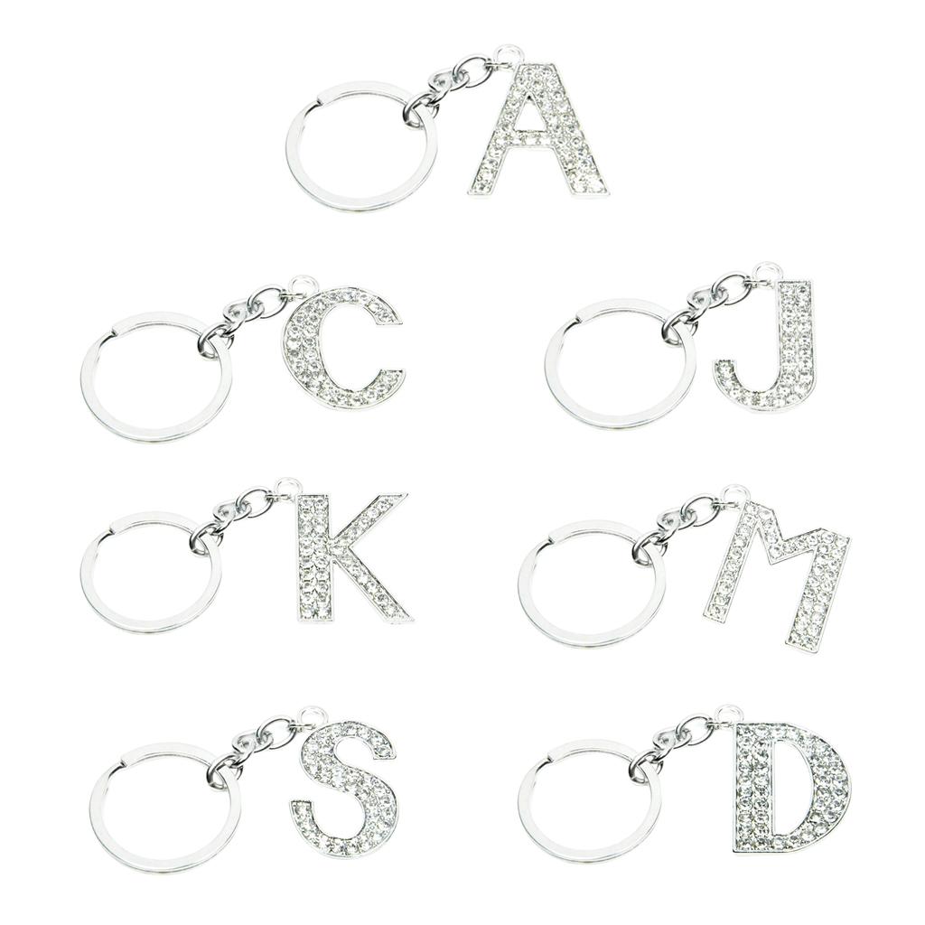 Alphabet Keyring Initials Keyring Shiny Key Chain Letters