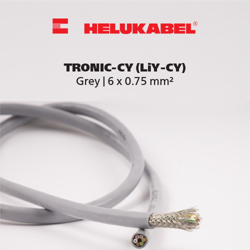 Dây cáp điều khiển HELUKABEL TRONIC-CY (LiY-CY) | Grey | 6 x 0.75 mm²