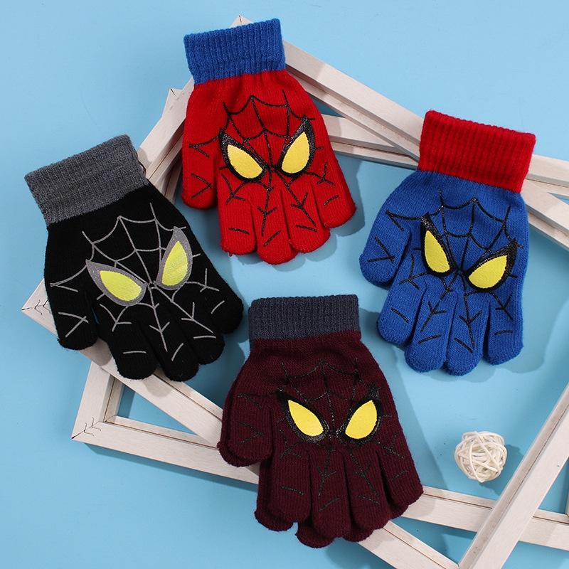 Gang tay len dệt kim hình SIÊU NHÂN NHỆN (SPIDER MAN), phù hợp cho bé từ 3- 10 tuổi