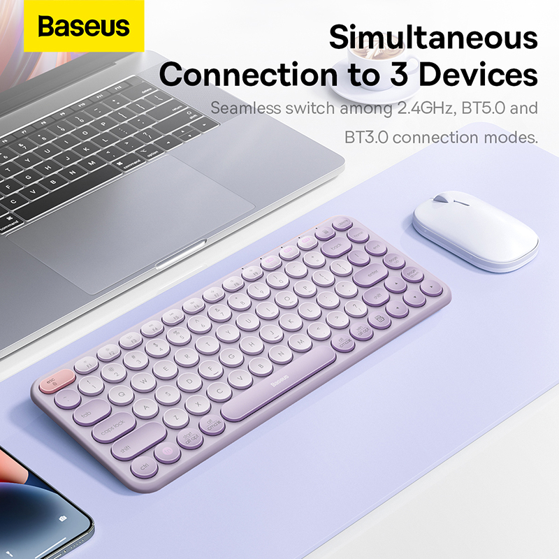 Bàn Phím Không Dây Baseus Wireless Keyboard K01A Thiết Kế Sang Trọng, Bền Bỉ, Siêu Mỏng - Hàng Chính Hãng