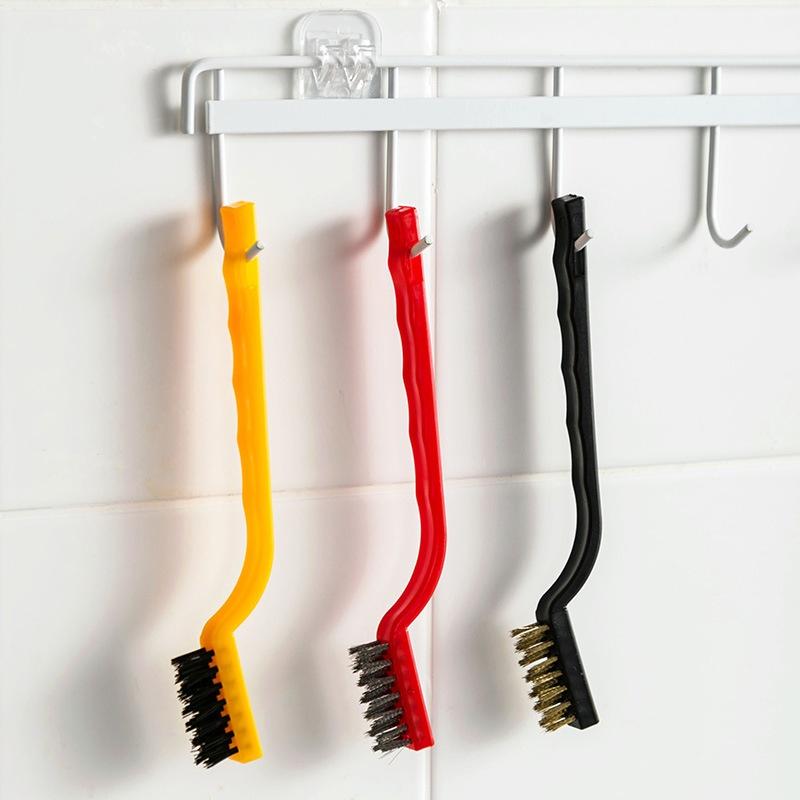 Bàn chải vệ sinh nhà bếp đa năng bộ 3 chiếc dây sắt dây đồng và dây nhựa bàn chải làm sạch bếp gas