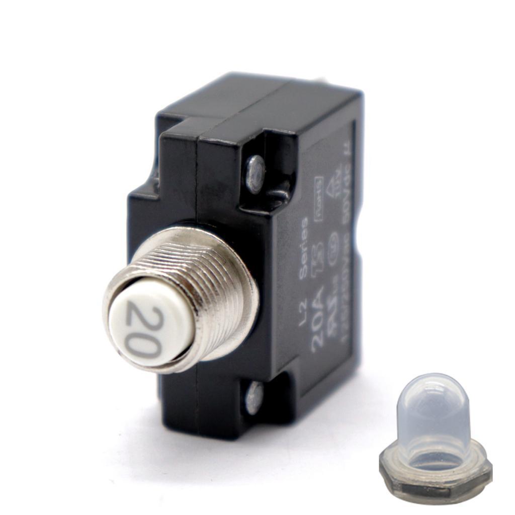 3-20pack Manual 20A Reset Thermal SwitchCircuit Breaker Protector for Generator