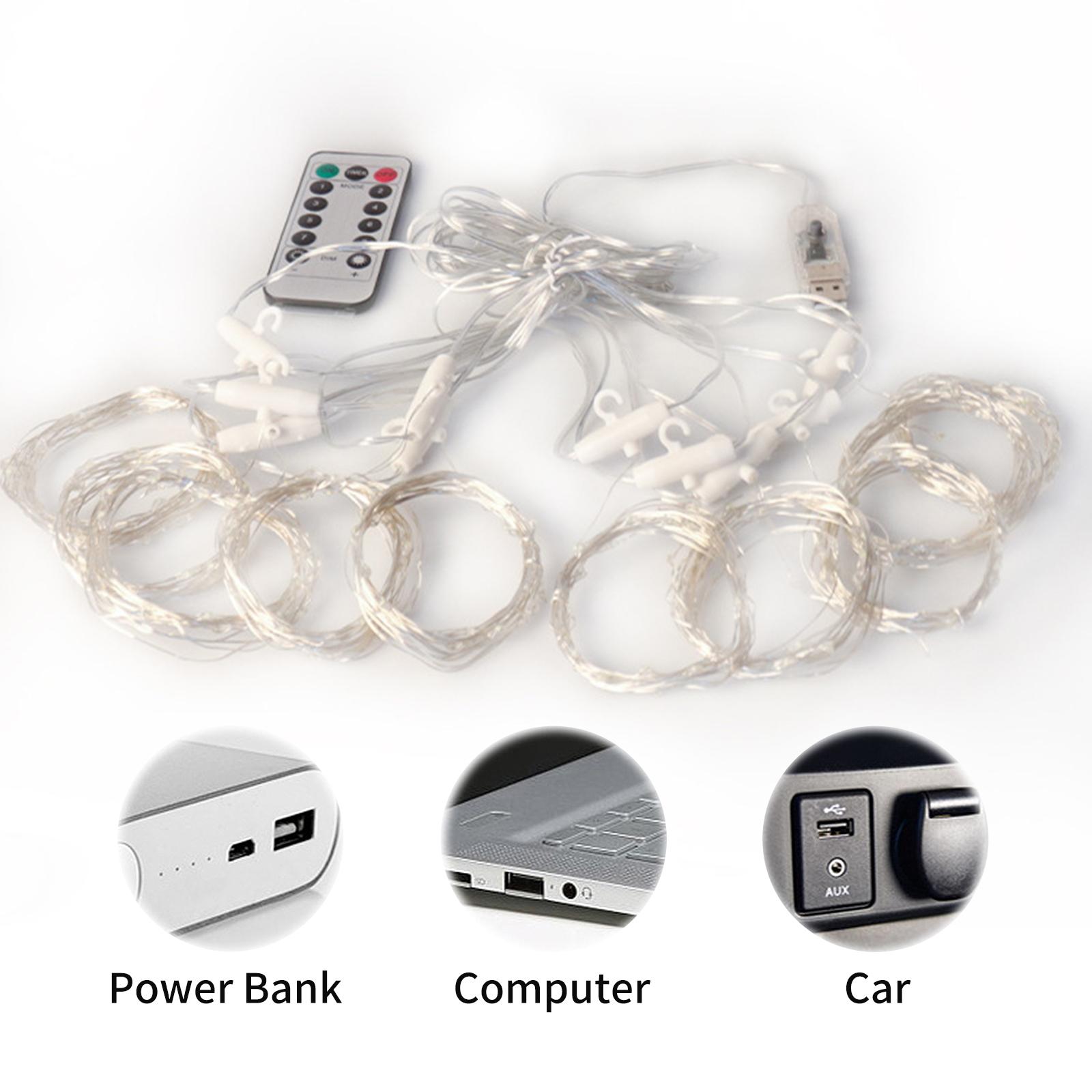 Đèn Dây Rèm Đèn Usb 600 Đèn Led Lấp Lánh