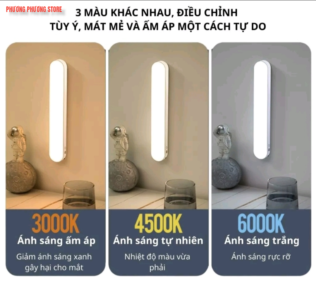 Đèn Led Treo Không Dây 1800 mAh LKESBO 1170 Cảm Ứng Dán Tường Gắn Nam Châm 3 Chế Độ Sáng - 3 Chế Độ Hẹn Giờ Hàng Chình Hãngj