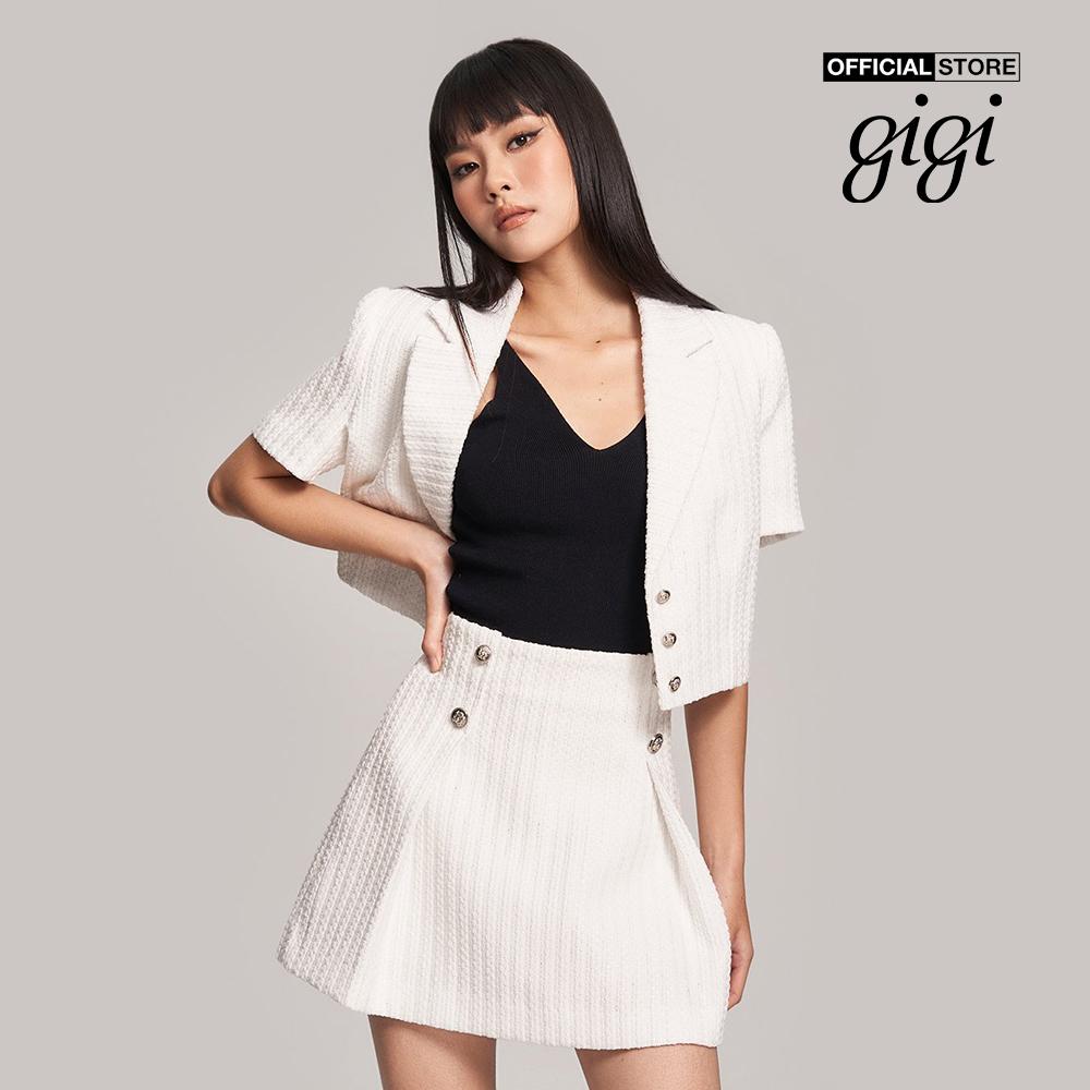 GIGI - Áo blazer nữ tay ngắn phom croptop thời trang G1403O222621-00