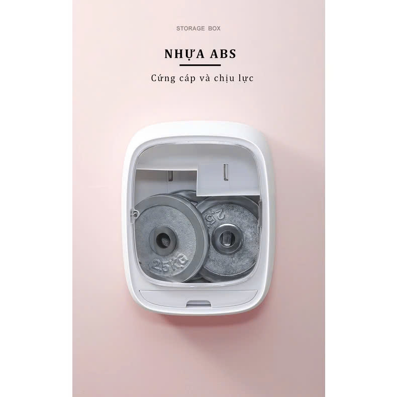 Kệ mỹ phẩm treo tường loại xịn Cicico365 chất nhựa ABS cao cấp 100% để đồ trang điểm trong nhà tắm không đục lỗ
