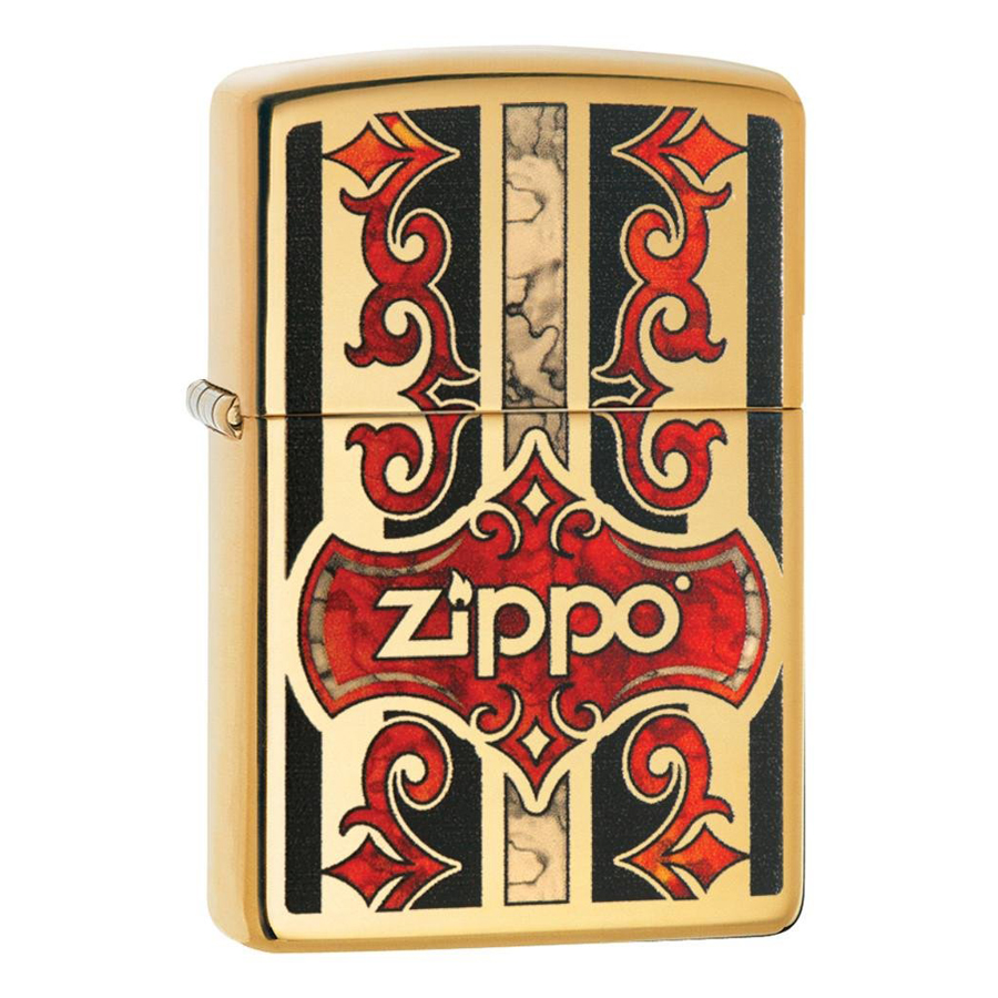 Bật Lửa Zippo 29510 Logo Fusion High Polish Brass