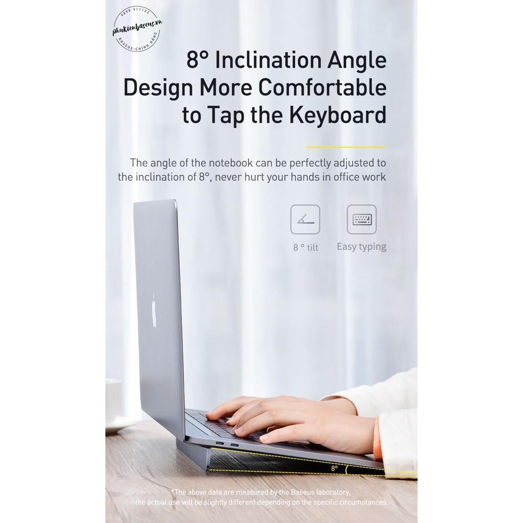 Đế tản nhiệt dạng xếp, siêu mỏng Baseus Papery Notebook Holder (0.3cm slim, 8° Angle, Foldable, Portable Alloy Laptop St- Hàng chính hãng.