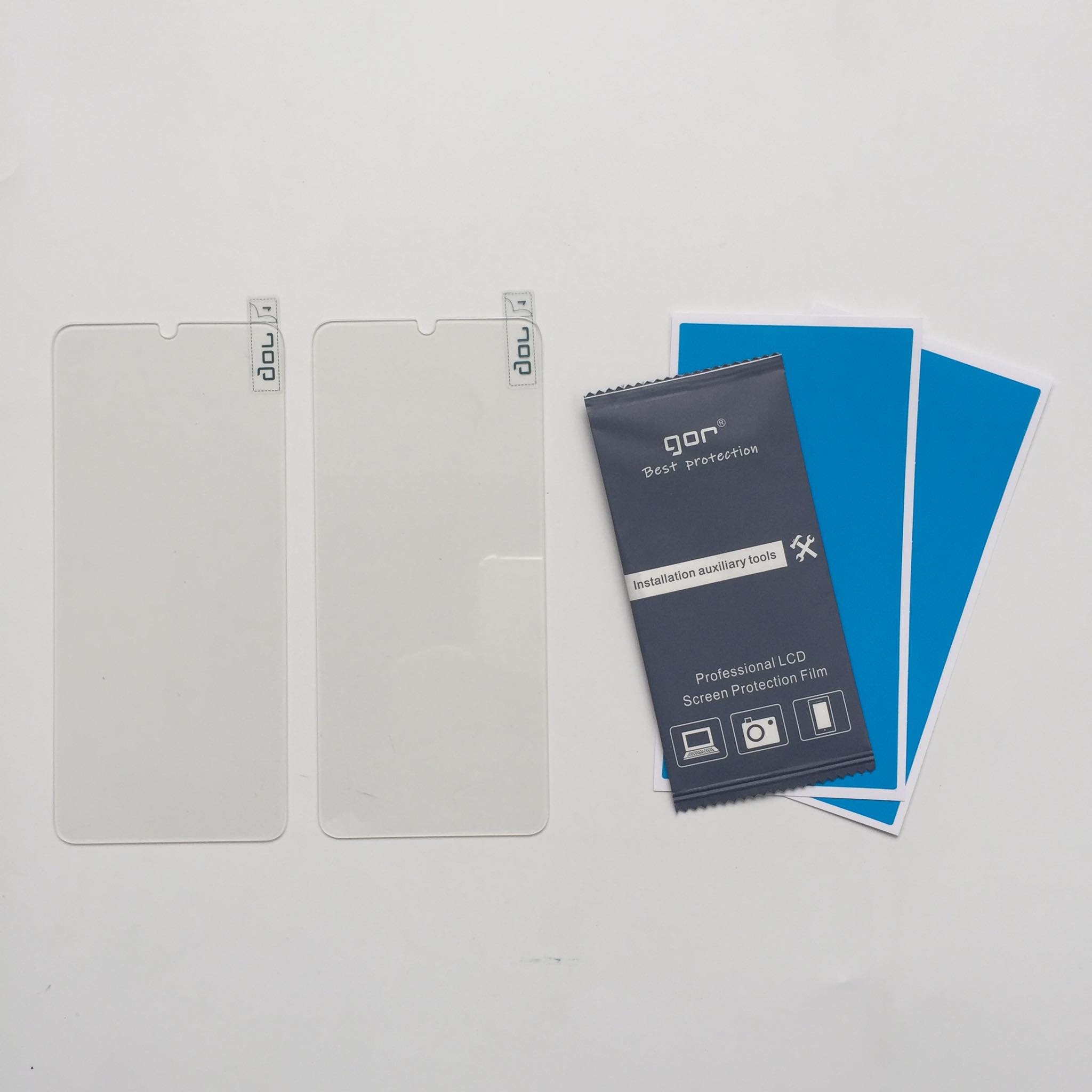 Miếng dán kính cường lực thương hiệu Gor cho Nokia 5.3 hộp 2 miếng dán+ phụ kiện dán- Hàng nhập khẩu