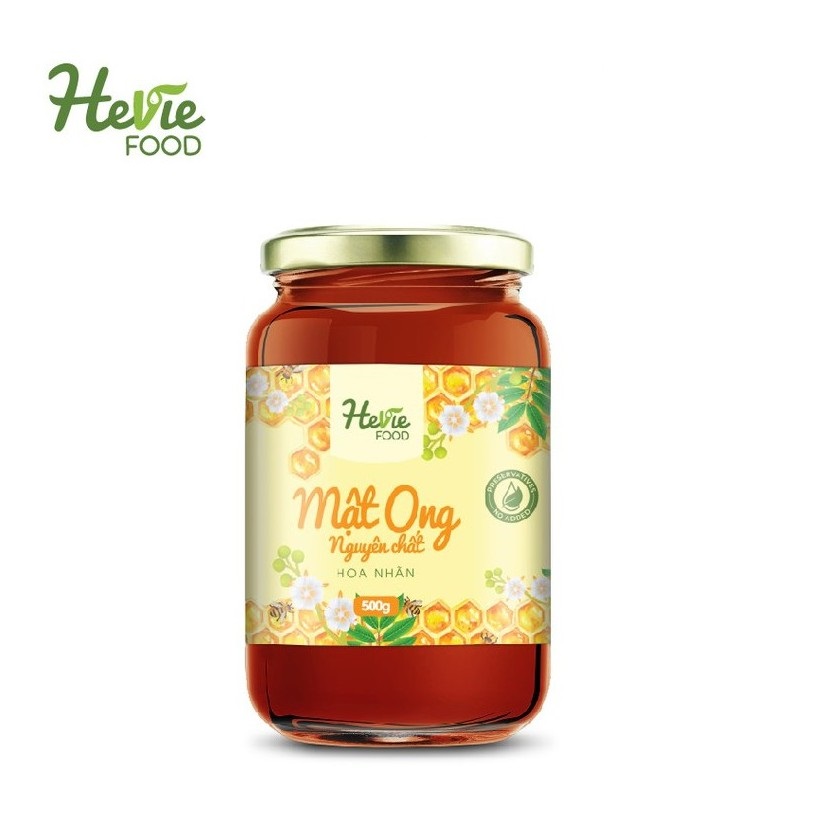 Mật ong nguyên chất xuất khẩu HeVieFood hoa nhãn/ hoa cafe hũ 500g