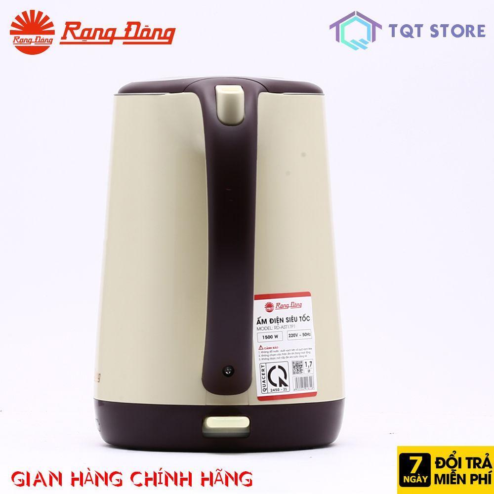 Ấm điện siêu tốc Rạng Đông RD AST17 P1, dung tích 1.7 lít, Inox 304 cao cấp, cam kết hàng chính hãng, bảo hành 12 tháng