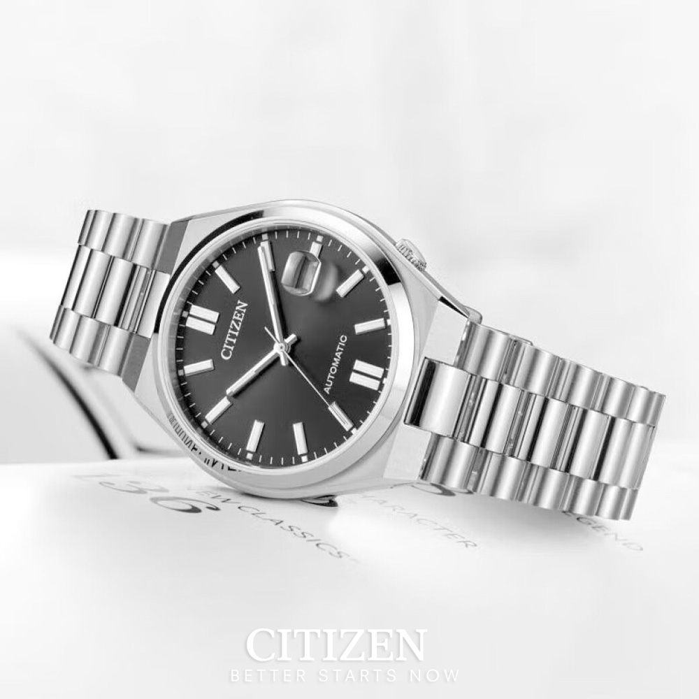 Đồng Hồ Nam Citizen Tsuyosa Dây Thép Không Gỉ Máy Cơ-Automatic NJ0150-81E - Mặt Đen (Sapphire)